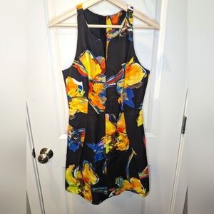 MILLY NWT Bright Floral Fit & Flare Sleeveless Mini Dress size 4